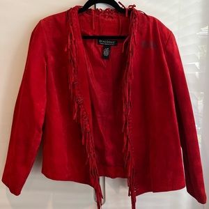 Vintage suede fringe jacket
